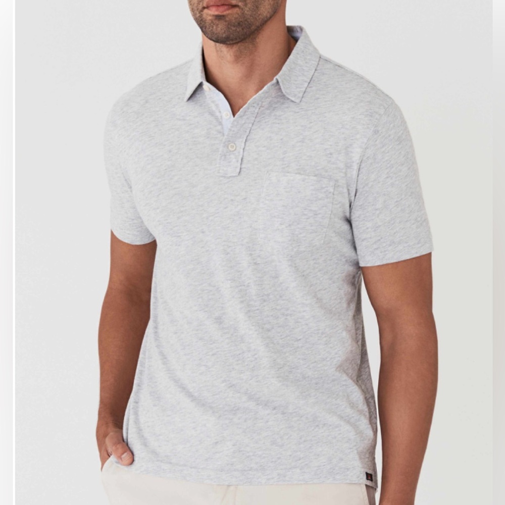 Faherty Polo - Medium Gray